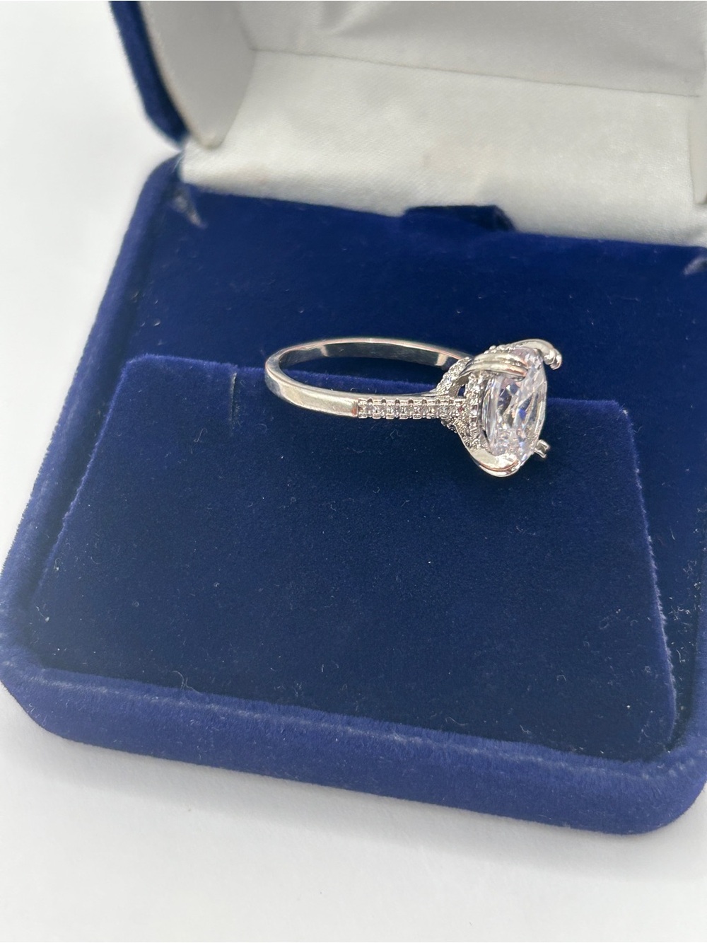 Solitaire 4 Carat Cocktail CZ Diamond Ring Sz 9 - Picture 8 of 16